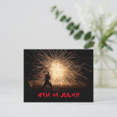 4 juli!!! briefkaart (Staand voorkant)