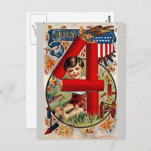 4 juli briefkaart (Voorkant / Achterkant)