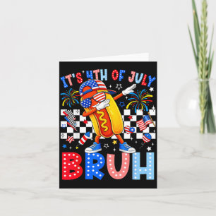 4 juli Bruh Hotdog Dabbing Patriottische Amerika Kaart