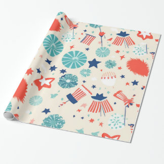 4 juli-cadeaupapier: Patriotische ontwerpen Cadeaupapier