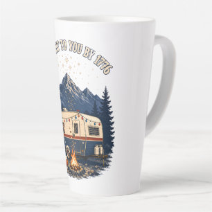 4 juli camping aanhangwagen bergen latte mok