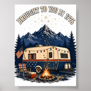 4 juli campingwagen bergen poster