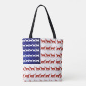 4 juli Cat Flag Red White en Blue Draagtas (Achterkant)