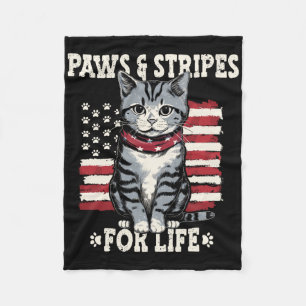 4 juli Cat Lover Fleece Deken