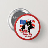 4 juli Cat Ronde Button 5,7 Cm (Voorkant /achterkant)