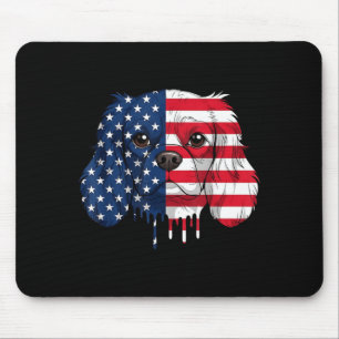 4 juli Cavalier King Charles Spaniel Hond Vlag Muismat