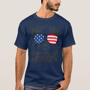 4 juli Cavia Patriotische USA Zonnebril Am T-shirt