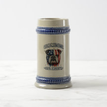 4 juli Chagrijnige Patriottische Bulldog Biermok