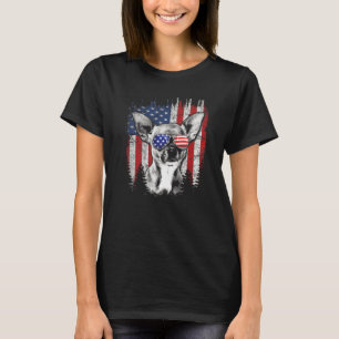 4 juli Chihuahua Hond Amerikaans Vlag Patrio T-shirt