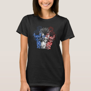 4 juli Chihuahua Hond Amerikaanse Vlag Patriottisc T-shirt