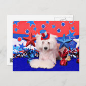 4 juli - Chinese Crested - Dash Briefkaart (Voorkant / Achterkant)