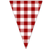 4 juli Classic Red White Blue Gingham Pattern Vlaggetjes (Tweede vlag)