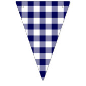 4 juli Classic Red White Blue Gingham Pattern Vlaggetjes (Eerste vlag)