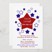 4 juli Cookout Kaart (Voorkant / Achterkant)