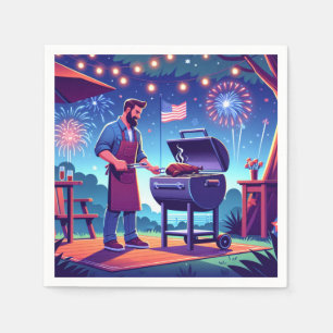 4 juli Cookout Party Servet