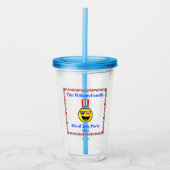4 juli Cool Patriotic Emoji Acryl Drinkbeker (Voorkant)