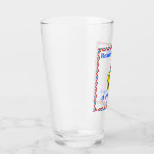 4 juli Cool Patriotic Emoji Beer Pint Glas (Rechts)