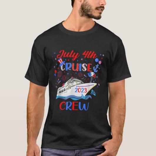 4 juli Cruisereis T-shirt (Voorkant)