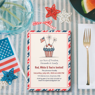 4 juli Cupcake Vuurwerk Amerika 250e Kaart