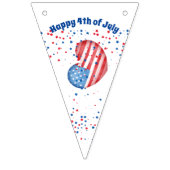 4 juli Custom bunting banner Driehoek decor (Tweede vlag)