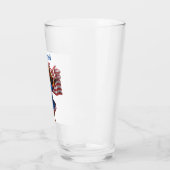 4 juli Dachshund Bier Glas (Links)