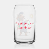 4 juli Dachshund Blikvorm Glas (Achterkant)