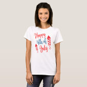 4 juli dames T-shirt (Voorkant volledig)