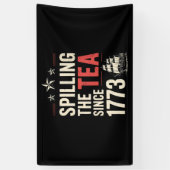 4 juli: De thee morsen sinds 1773 Patriottisch Spandoek (Verticaal)