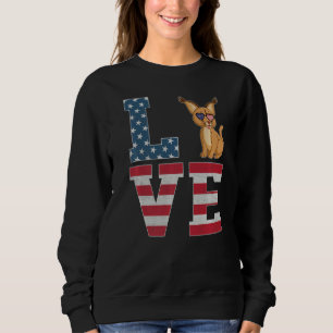 4 juli Decor Patriotic Love Bobcats American Trui