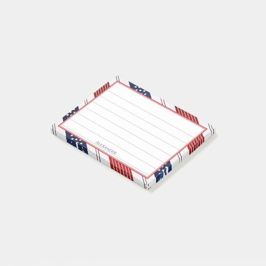 4 juli | Diagonaal patroon en Stripes Post-it® Notes (Schuin)