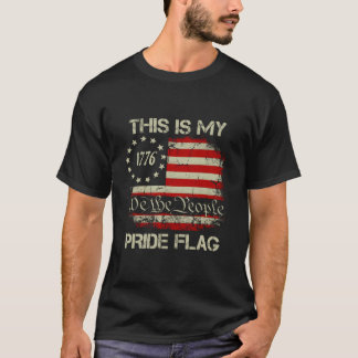 4 juli Dit is mijn Pride-vlag VS Amerikaanse Pat T-shirt