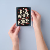 4 juli drankfeest | Rood Wit en Drank Flyer (Hand)