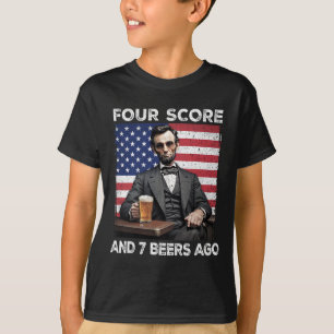4 juli Drink Beer Patriot Four Score en 7 T-shirt