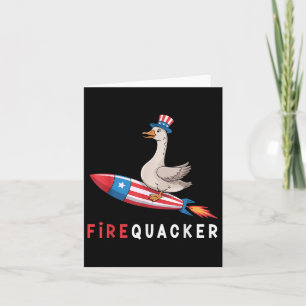 4 juli Duck Firequacker Patriottische Vierde van J Kaart