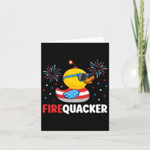 4 juli Duck Firequacker Patriottische Vierde van J Kaart