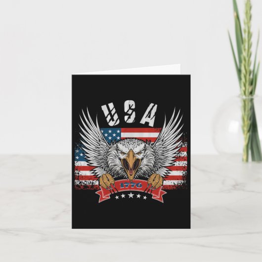 4 juli Eagle Amerika Onafhankelijkheidsdag Pat Kaart (Voorkant)