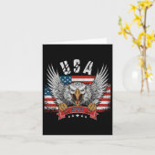 4 juli Eagle Amerika Onafhankelijkheidsdag Pat Kaart (Gele Bloem)