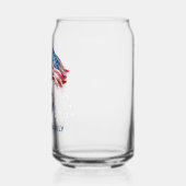 4 juli Eagle Flags gepersonaliseerd Blikvorm Glas (Links)