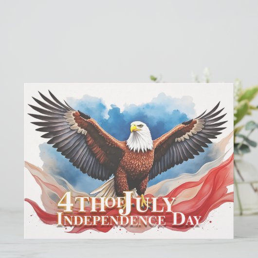 4 juli Eagle – Patriotic Art Design (Staand voorkant)