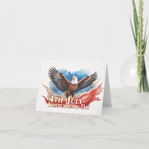 4 juli Eagle – Patriotic Art Design Kaart