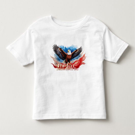 4 juli Eagle – Patriotic Art Design Kinder Shirts (Voorkant)