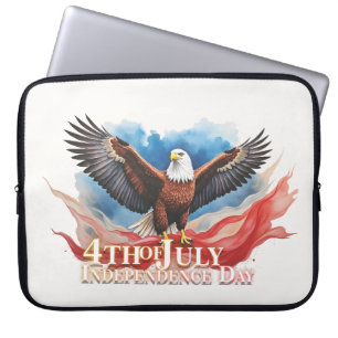 4 juli Eagle – Patriotic Art Design Laptop Sleeve