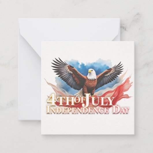 4 juli Eagle – Patriotic Art Design Notitiekaartje (Voorkant)