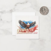 4 juli Eagle – Patriotic Art Design Notitiekaartje (Voorkant / Achterkant in situ)