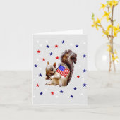 4 juli Eekhoorn Kaart (Gele Bloem)