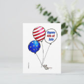 4 juli: een vrije dag. briefkaart (Staand voorkant)