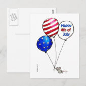 4 juli: een vrije dag. briefkaart (Voorkant / Achterkant)