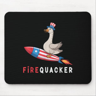 4 juli eend vuurwerk patriottische vierde juli muismat