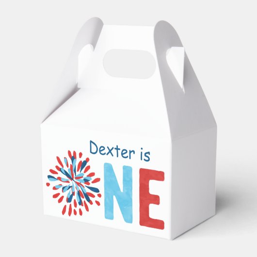 4 juli Eerste verjaardag Bedankdoosjes (Voorkant Zijde)