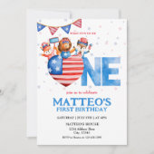 4 juli Eerste verjaardag Kaart (Voorkant)